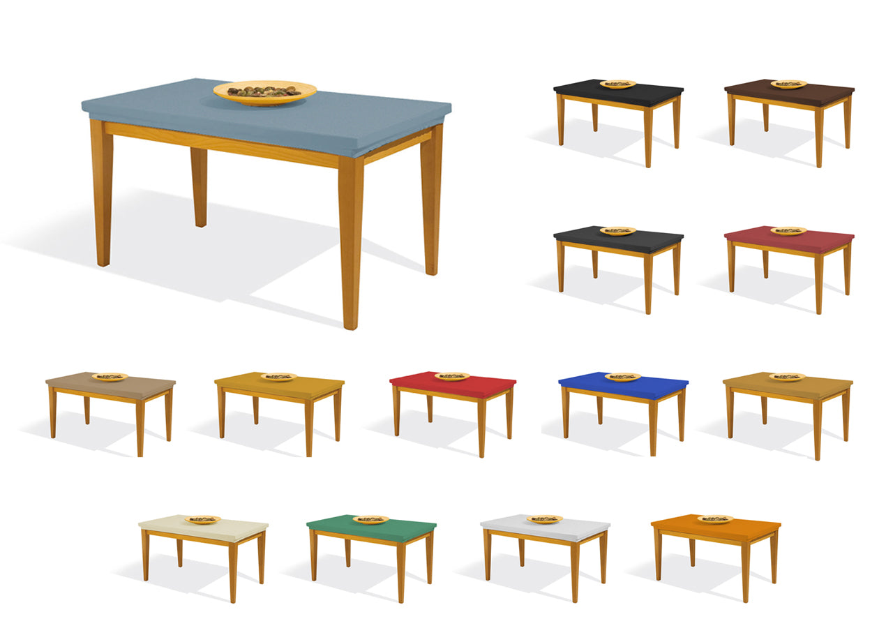 Copritavolo Antimacchia Elasticizzato  In Tinta Unita Copri Tavola Genius - 12 Posti - Arancione 1009