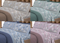 Completo Lenzuola Letto Calda Flanella 100% Cotone Disegno Bologna - Piazza E Mezza - Blu