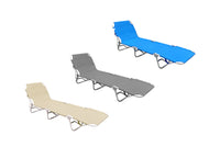 Lettino Spiaggia Piscina Schienale Regolabile Pieghevole Camping Beach Buenos Aires - Lettino - Beige