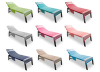 Telo Mare Lettino Spiaggia Piscina Con Cuscino E Tasche Modello Palau Grigio