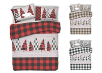 Copripiumino Sacco Piumone Pensieri Delicati Cotone Dis.Canada - Matrimoniale - Grigio