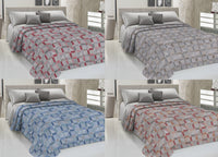 Copriletto Piquet Primavera Estate 100% Cotone Disegno 7879 Atene - Singolo - Azzurro