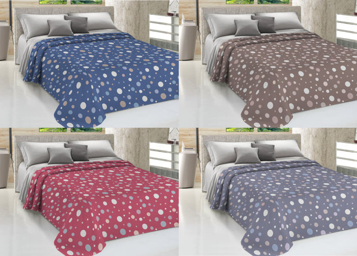 Copriletto Piquet Primavera Estate 100% Cotone Sofia Disegno La Palla - Matrimoniale - Rosso