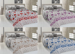 Copriletto Piquet Primavera Estate 100% Cotone Disegno Mongolfiera - Matrimoniale - Rosso