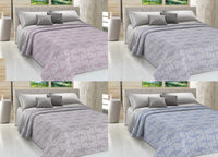 Copriletto Piquet Primavera Estate 100% Cotone Sofia Disegno Olivia - 1 Piazza e Mezza - Beige
