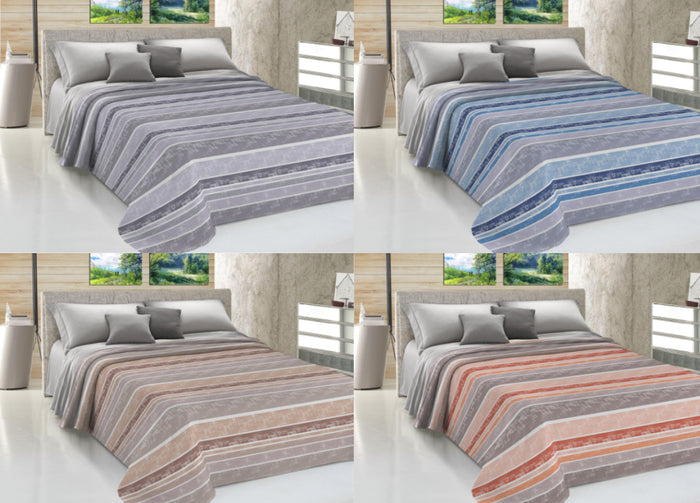 Copriletto Piquet Primavera Estate 100% Cotone Sofia Disegno Rodrigo - 1 Piazza e Mezza - Beige