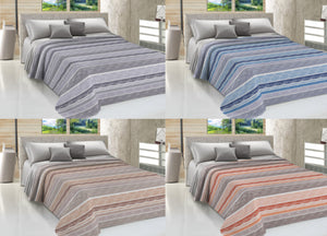 Copriletto Piquet Primavera Estate 100% Cotone Sofia Disegno Rodrigo - Matrimoniale - Grigio