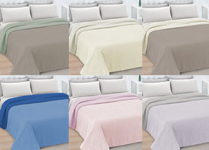 Quilt Trapuntino Piumino Estivo Double Face 100gr/mq Microfibra Zefiro - Matrimoniale - Grigio-Grigio