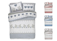 Copripiumino Sacco Piumone Cotone Flanella Pensieri Delicati Scoiattolo - Matrimoniale - Grigio