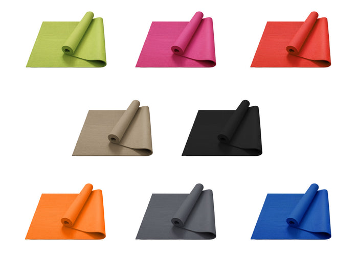 Tappetino Fitness Ammortizzante Antiscivolo 4mm Tappeto Sport Yoga Pilates - 61x173 - Blu