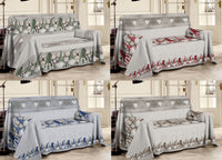 Telo Arredo Multiuso Linea Pensieri Delicati In 100% Cotone Disegno Gnomi - Singolo - Rosso