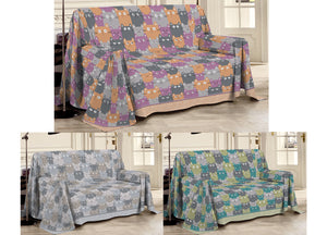 Telo Arredo Multiuso Linea Pensieri Delicati In Cotone Disegno Happy Cat - Singolo - Arancio