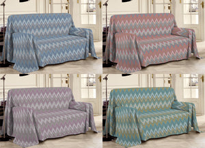 Telo Arredo Multiuso Linea Pensieri Delicati 100% Cotone Disegno Spinato - Matrimoniale - Rosa