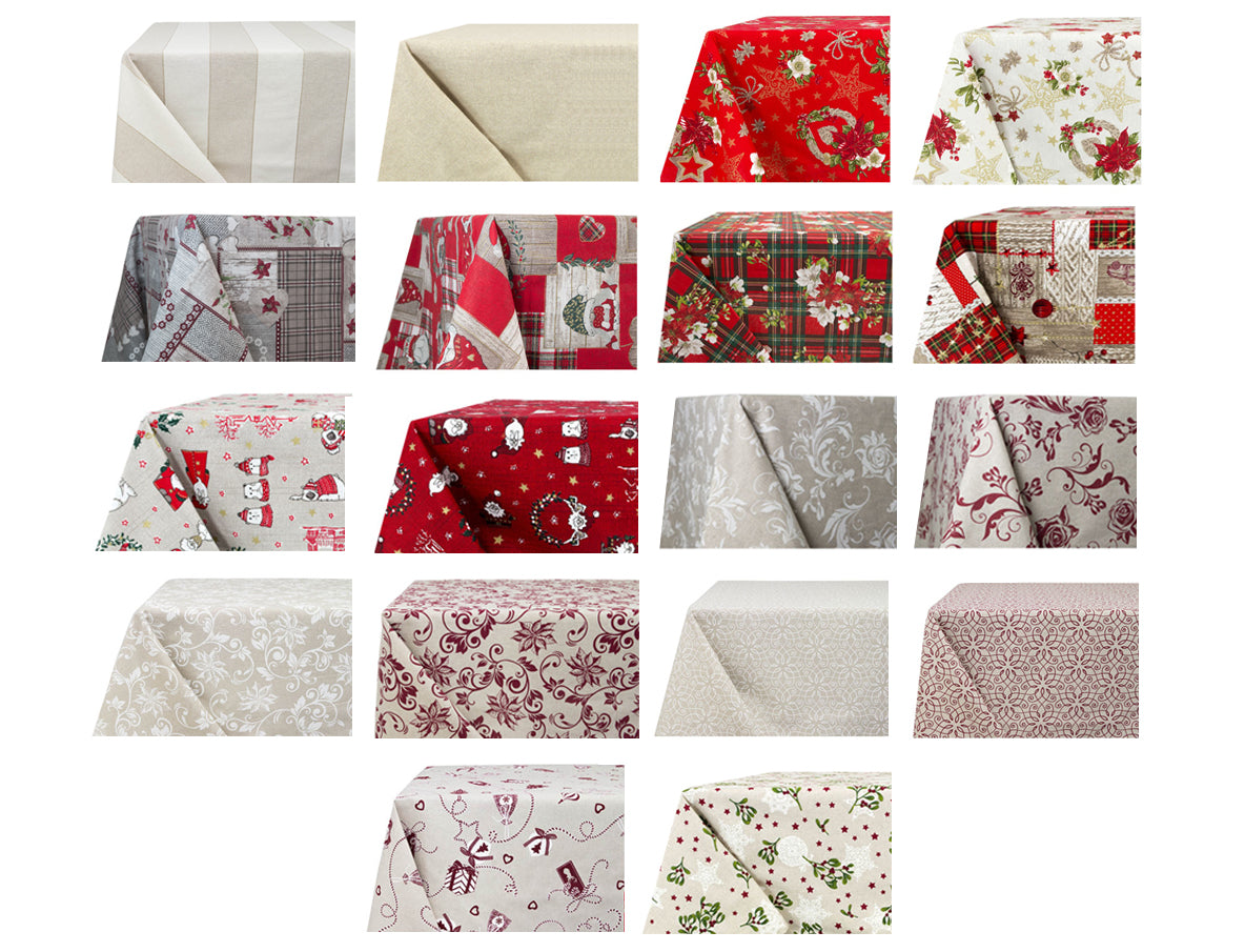 Tovaglia Natalizia Cucina Soggiorno Copritavolo Natale Made Italy Disegni Assortiti - 90x90 - Anais Rosso