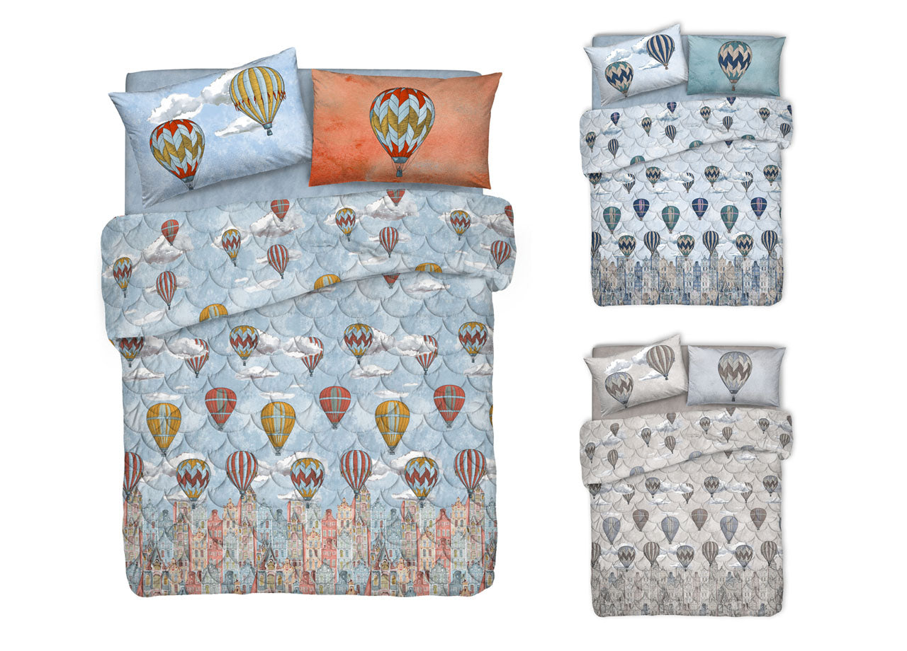 Trapuntino Piumino Estivo 100gr Linea Pensieri Delicati Disegno Volare - Singolo - Arancio