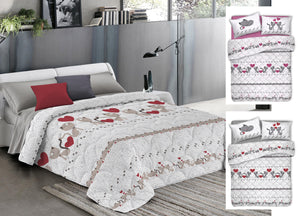 Trapuntino Piumino Estivo 100gr Linea Pensieri Delicati Disegno Gattini - Singolo - Rosa