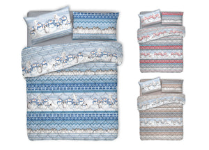 Trapunta Piumone Invernale Linea Pensieri Delicati Disegno Inverno Polare - Singolo - Rosso