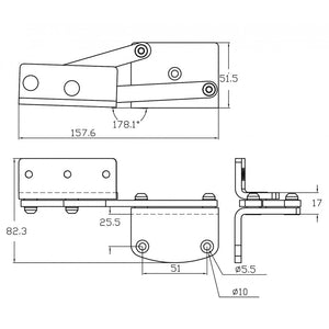 COPPIA DI CERNIERE A PANTOGRAFO