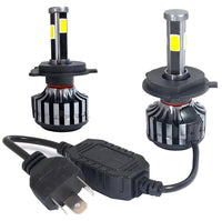 COPPIA LAMPADE AUTO MOTO D6 H4 LED 4200LM 38W 6000K EMC KIT LAMPADINE  92135