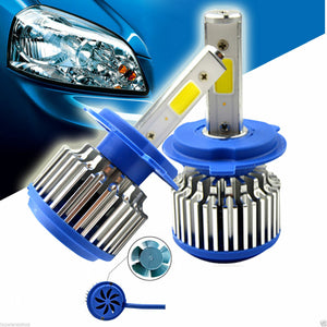 COPPIA LAMPADE FARI RICAMBIO AUTO H7 LED 3600 LUMEN 6000K 12V 40W CON VENTOLA