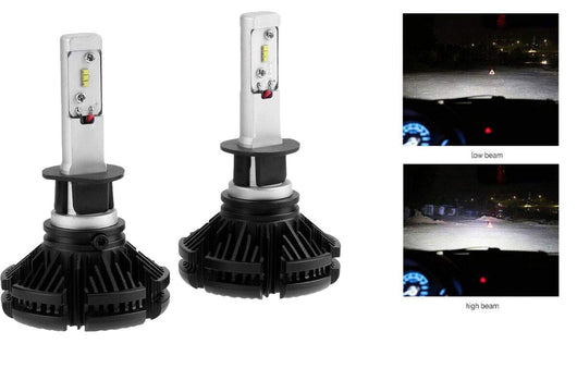 COPPIA LAMPADE LED AUTO FARI H1 X3 KIT LAMPADINE 50W 6000 LUMEN IP67
