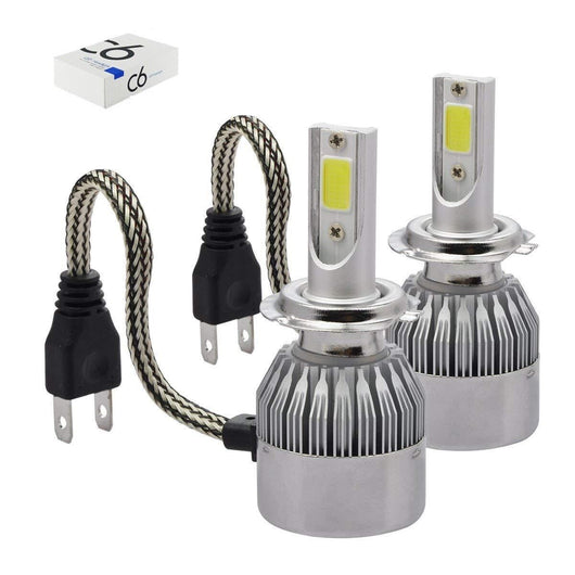 COPPIA LAMPADE LED AUTO FARI H7 MOTO KIT LAMPADINE 36W LUCE BIANCA 6000K 3800LM