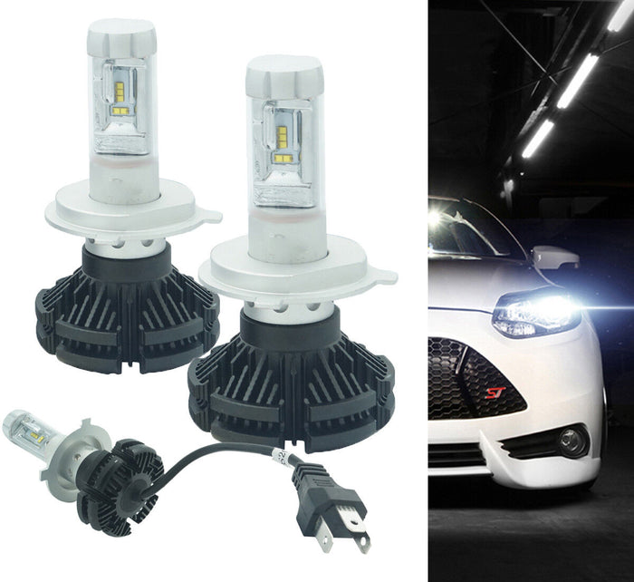 COPPIA LAMPADE X3 LED HEADLIGHT H4 LED CREE 6000K 6000 LUMEN 12V XENON FARI AUTO