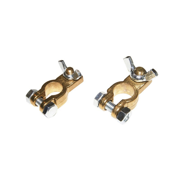 COPPIA MORSETTO BATT OTTONE M10+M8-