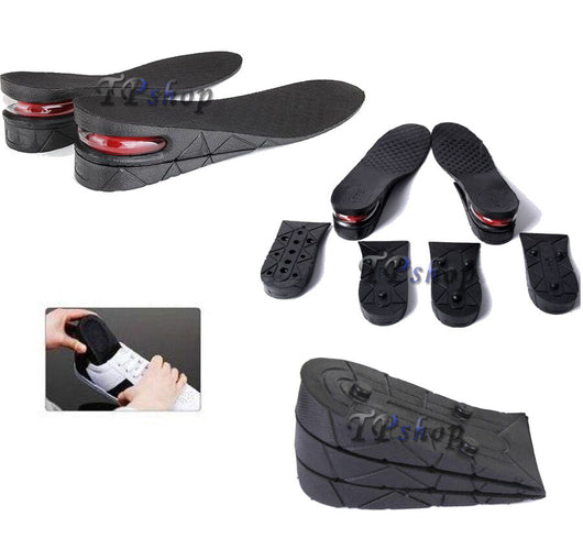 COPPIA SOLETTE ALZATACCO PER SCARPE ALZA TACCO PLANTARE CUSCINO AD ARIA 7 CM