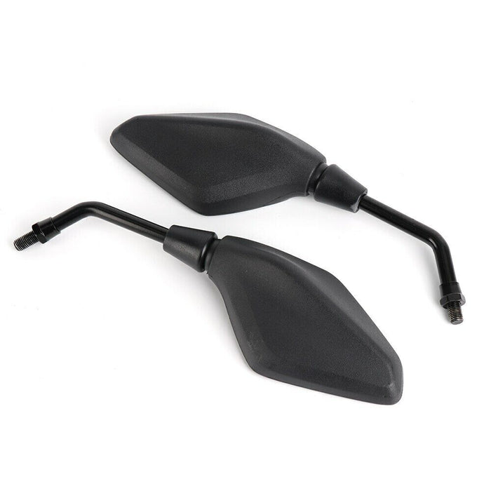 COPPIA SPECCHIETTI RETROVISORI MOTO CROSS SCOOTER CUSTOM NERO M8 / M10