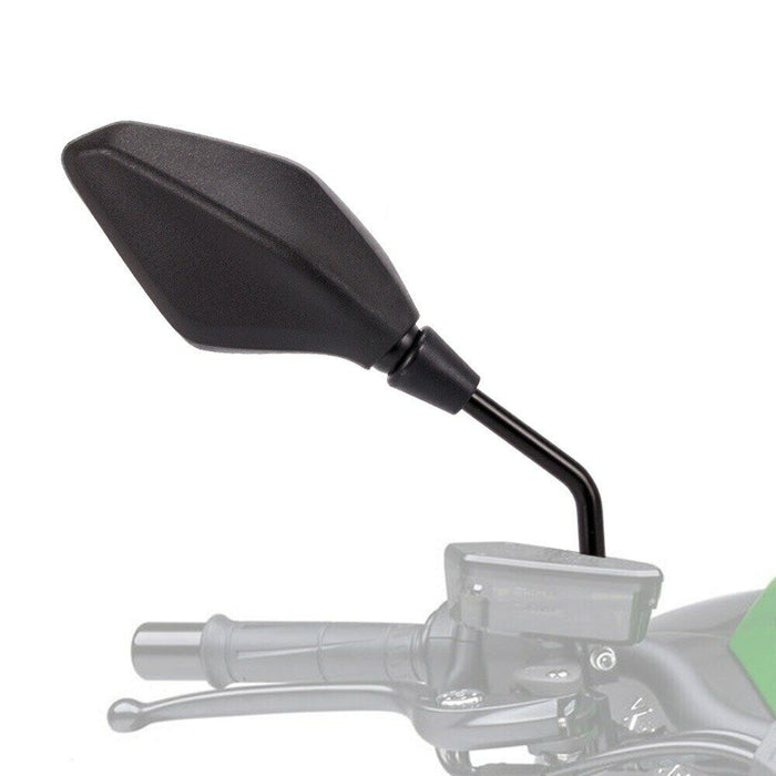 COPPIA SPECCHIETTI RETROVISORI MOTO CROSS SCOOTER CUSTOM NERO M8 / M10