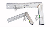 COPPIA SQUADRA-SQUADRATRICE IN ALLUMINIO KIT 2 PEZZI CON BOLLA E ANGOLO 45°