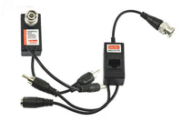 COPPIA TRASMETTITORI VIDEO AUDIO BALUN ALIMENTAZIONE PORTA LAN RJ45 CAVO CAT 5