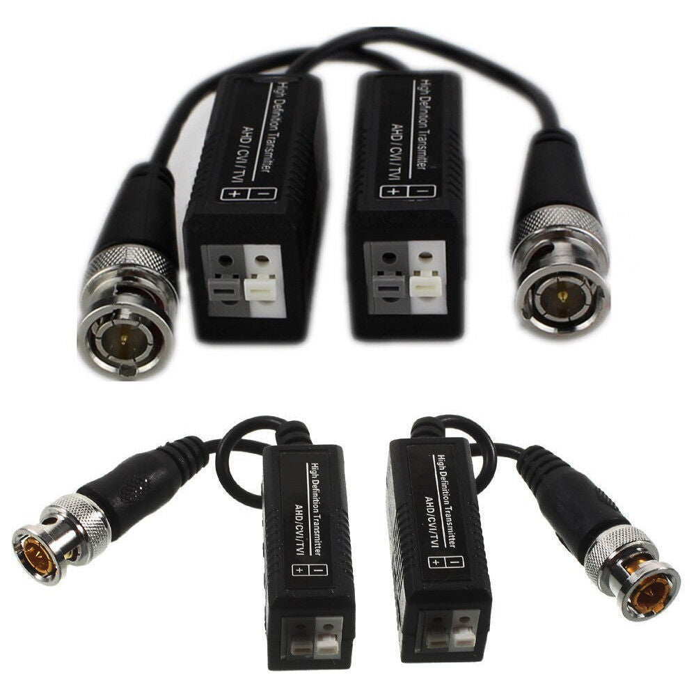 COPPIA TRASMETTITORI VIDEO BALUN PASSIVI AHD HDCVI HDTVI CCTV BNC UTP CAT5 1080P