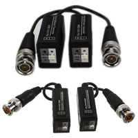 COPPIA TRASMETTITORI VIDEO BALUN PASSIVI AHD HDCVI HDTVI CCTV BNC UTP CAT5 1080P