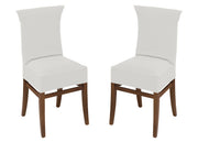 Coppia Coprisedia Con Schienale Antimacchia In Tinta Unita Modello Easy Bianco