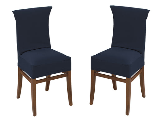 Coppia Coprisedia Con Schienale Antimacchia In Tinta Unita Modello Easy Blu