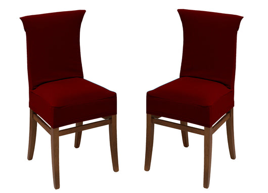 Coppia Coprisedia Con Schienale Antimacchia In Tinta Unita Modello Easy Bordeaux