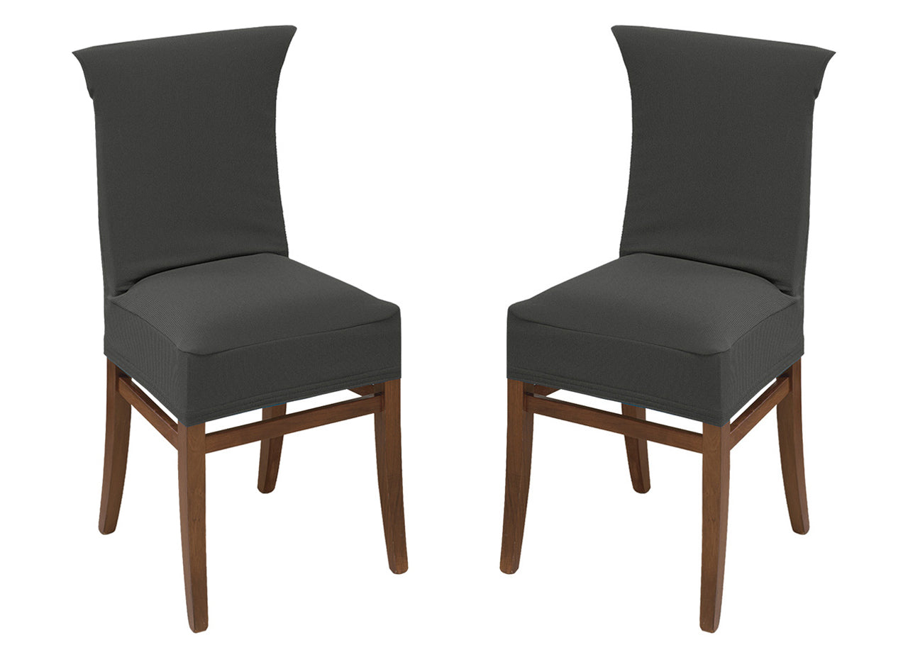 Coppia Coprisedia Con Schienale Antimacchia In Tinta Unita Modello Easy Stone