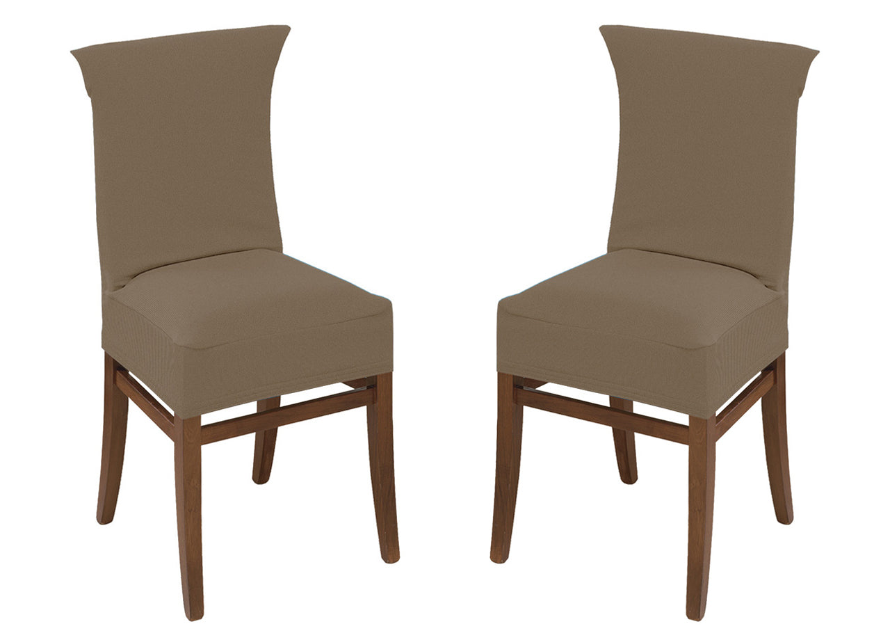 Coppia Coprisedia/Copriseggiola Antimacchia Tinta Unita Modello Magic - Copriseggiola - Tortora