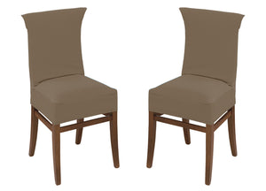 Coppia Coprisedia/Copriseggiola Antimacchia Tinta Unita Modello Magic - Copriseggiola - Tortora