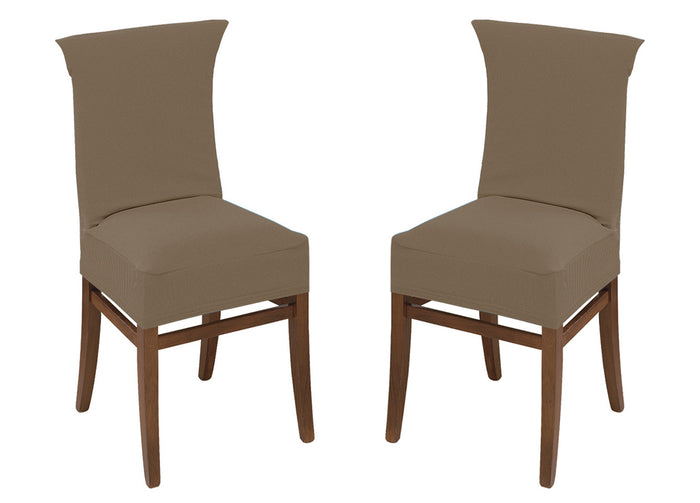 Coppia Coprisedia/Copriseggiola Antimacchia Tinta Unita Modello Magic - Copriseggiola - Tortora