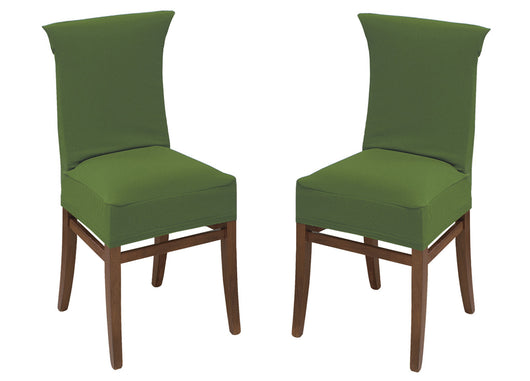 Coppia Coprisedia Con Schienale Antimacchia In Tinta Unita Modello Easy Verde