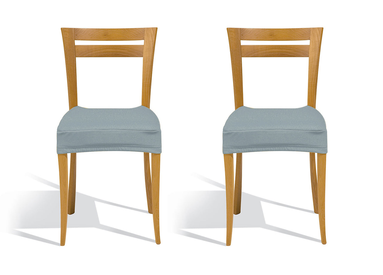 Coppia Copriseduta Per Sedie Tessuto Antimacchia Tinta Unita Mod. Easy Sassi