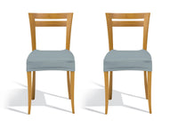 Coppia Copriseduta Per Sedie Tessuto Antimacchia Tinta Unita Mod. Easy Sassi