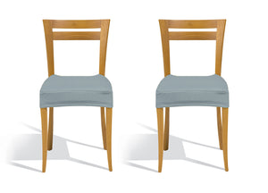 Coppia Copriseduta Per Sedie Tessuto Antimacchia Tinta Unita Mod. Easy Sassi