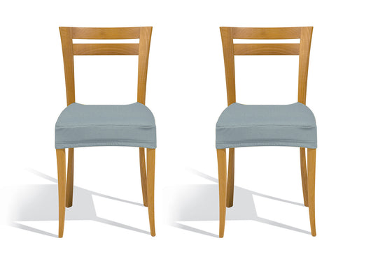 Coppia Copriseduta Per Sedie Tessuto Antimacchia Tinta Unita Mod. Easy Sassi