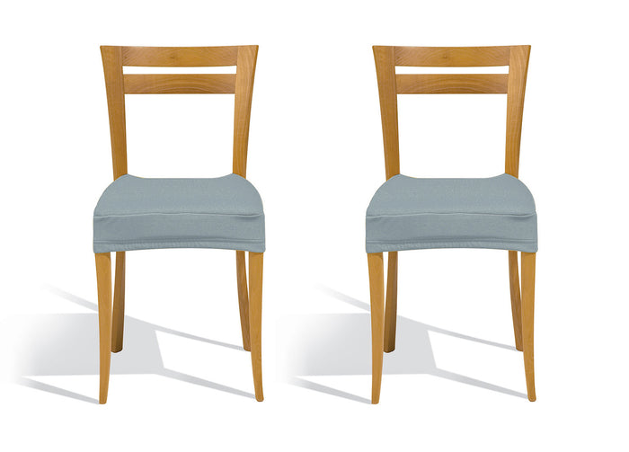 Coppia Copriseduta Per Sedie Tessuto Antimacchia Tinta Unita Mod. Easy Sassi