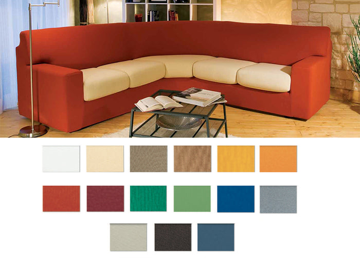 Copridivano Angolare Genius Suit Mini In Tinta Unita - Mini - Arancione 1009