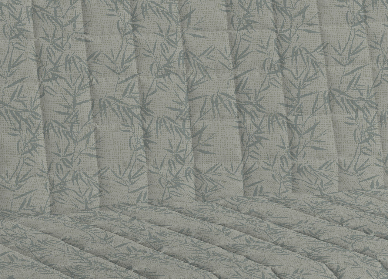 Copridivano Imbottito Trapuntato Sofà Antimacchia Made Italy Botanico - 4 Posti - Verde